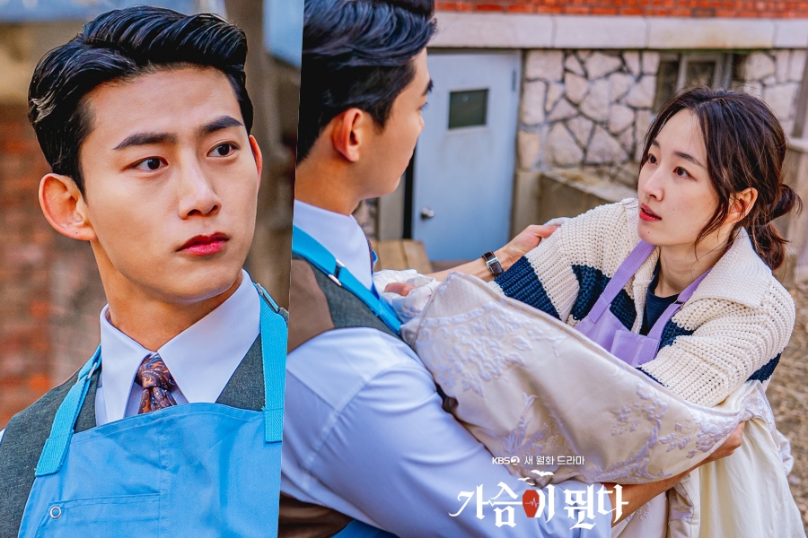 2PM 的泽演和元智安在吸血鬼新剧《心跳》中清洁时感受蝴蝶
