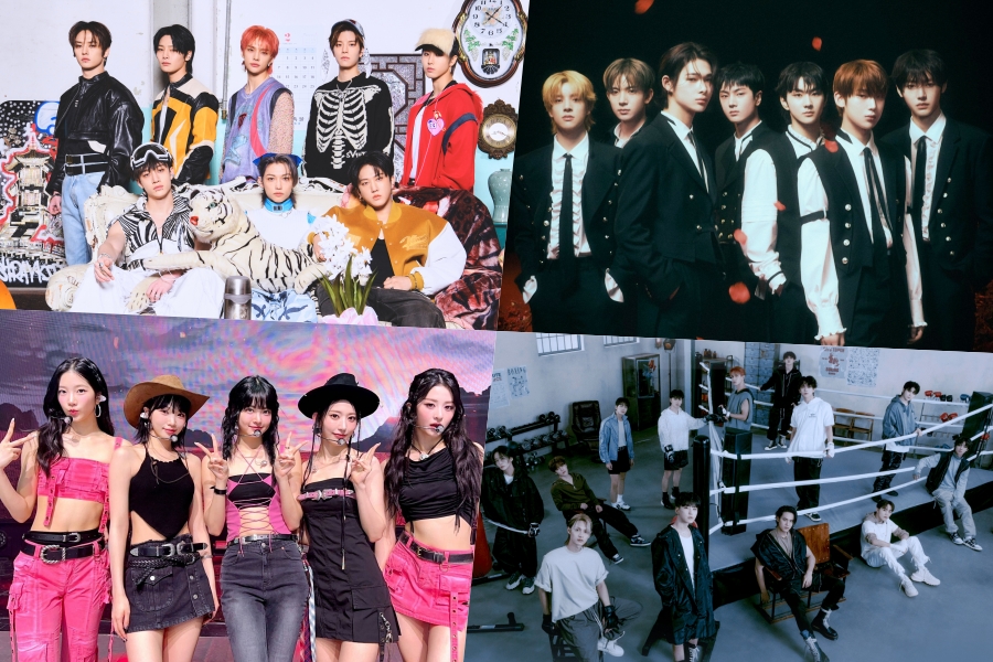 Stray Kids、ENHYPEN、LE SSERAFIM、SEVENTEEN、TXT、BTS 的 Suga 和 Jimin、TWICE 和 (G)I-DLE 横扫 Billboard 世界专辑排行榜榜首