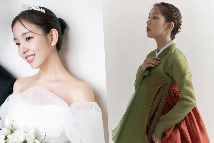 白雅妍分享了婚礼画报的美丽照片
