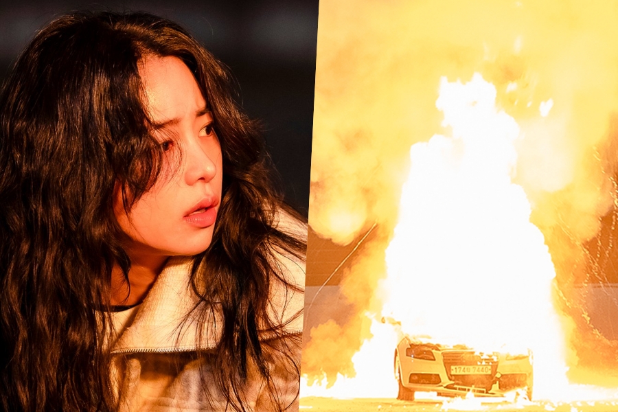 林智妍在《杀戮一票》中目睹朴海镇汽车爆炸