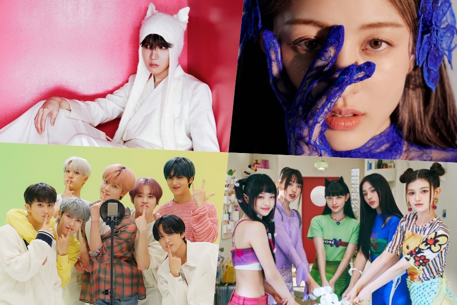 BTS 的 J-Hope、TWICE 的 Jihyo、NCT DREAM、NewJeans、Stray Kids、ENHYPEN、STAYC 等包揽 Billboard 世界专辑榜榜首