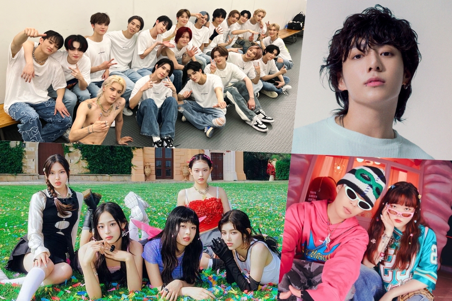 NCT、BTS的Jungkook、NewJeans、AKMU和FIFTY FIFTY Top Circle月图表和周图表