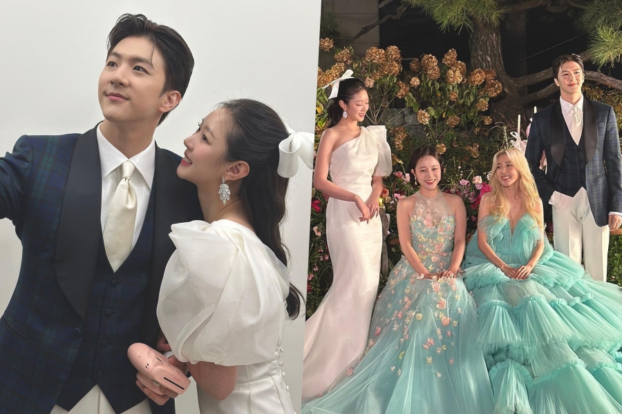 Thunder 和 Mimi 分享美丽婚纱照+Sandara Park 姐姐留下衷心评论 