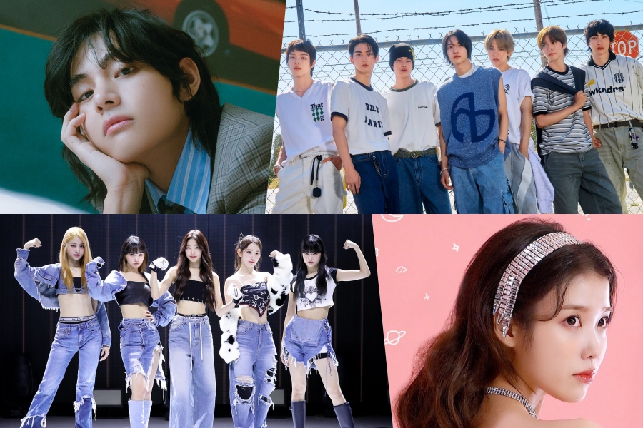 BTS 的 V、RIIZE 和 LE SSERAFI 获得 Circle Million 认证； IU、AKMU、EVNNE、BOYNEXTDOOR、CRAVITY 晋级白金