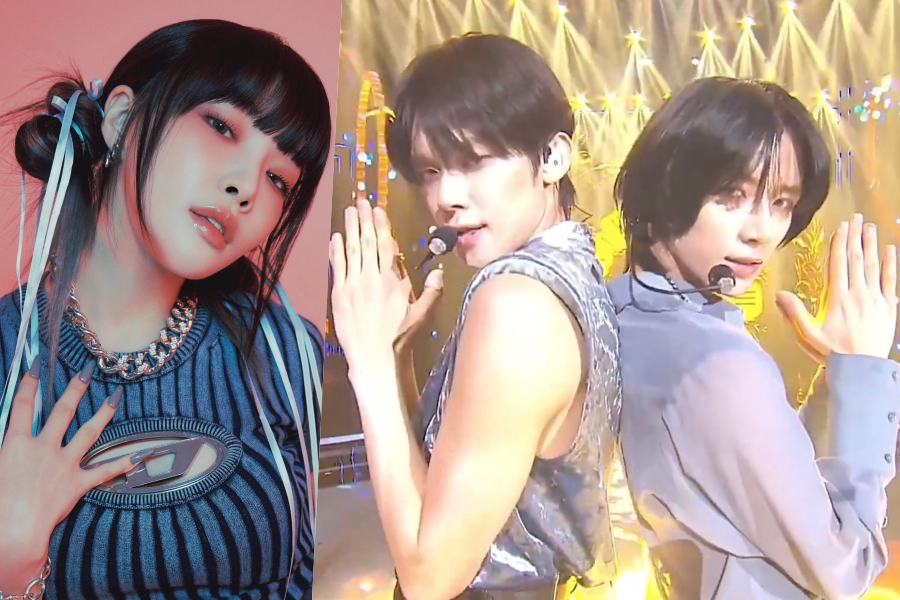 Chungha 感谢 TXT 的 Yeonjun 和 Beomgyu 在音乐银行全球音乐节上翻唱《Gotta Go》