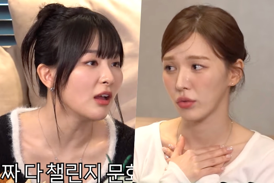 观看：Red Velvet 的 Seulgi 和 Wendy 畅谈与其他偶像一起拍摄挑战的压力 