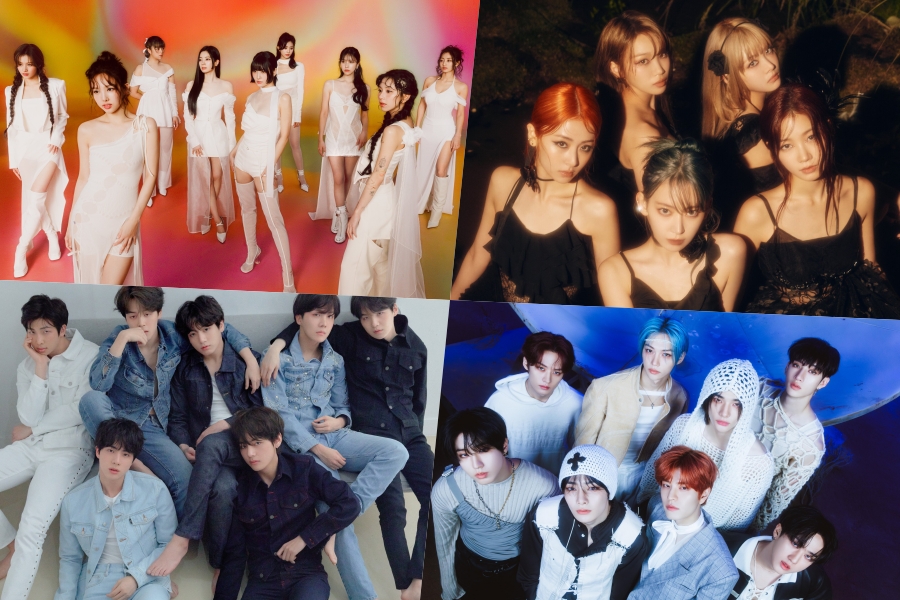 TWICE、LE SSERAFIM、BTS、Stray Kids、ENHYPEN、NewJeans、P1Harmony 等包揽 Billboard 世界专辑榜榜首