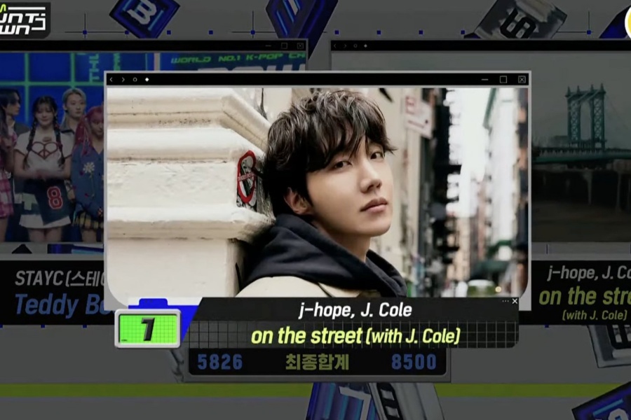 观看：防弹少年团的 J-Hope 在“M 倒计时”中获得“On The Street”的第一场胜利； SHINee 的温流、黄旼炫、俞珠等人的表演